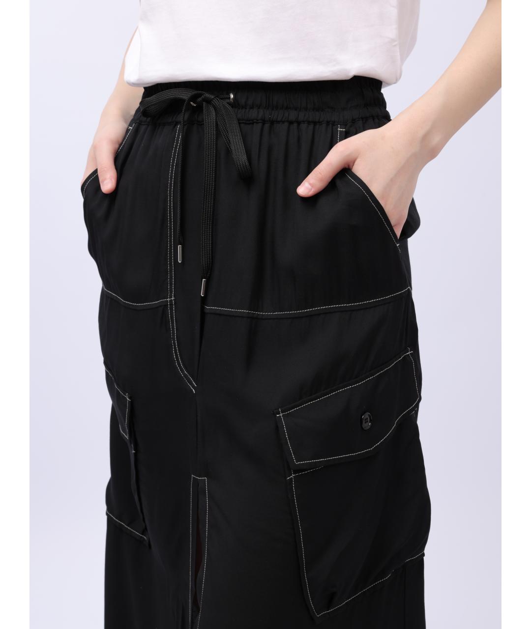 PINKO Черная юбка макси, фото 4