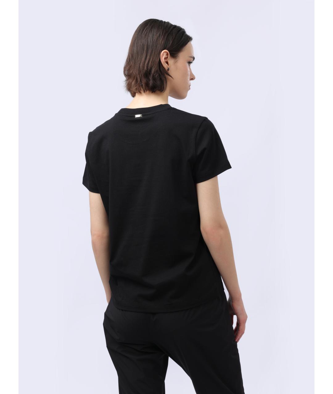 HERNO Черная хлопковая футболка, фото 6