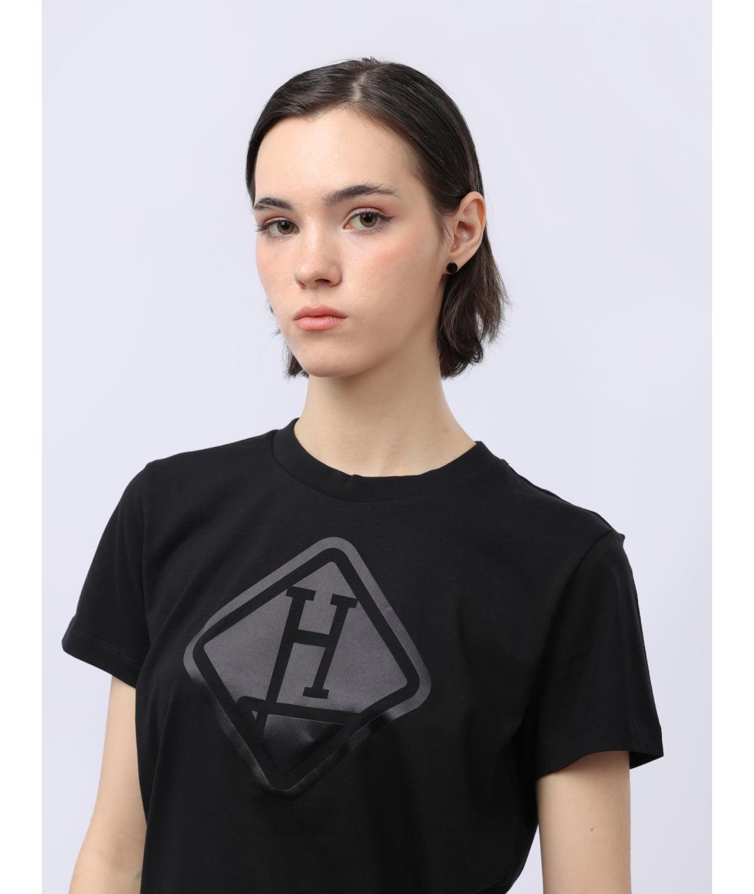 HERNO Черная хлопковая футболка, фото 4
