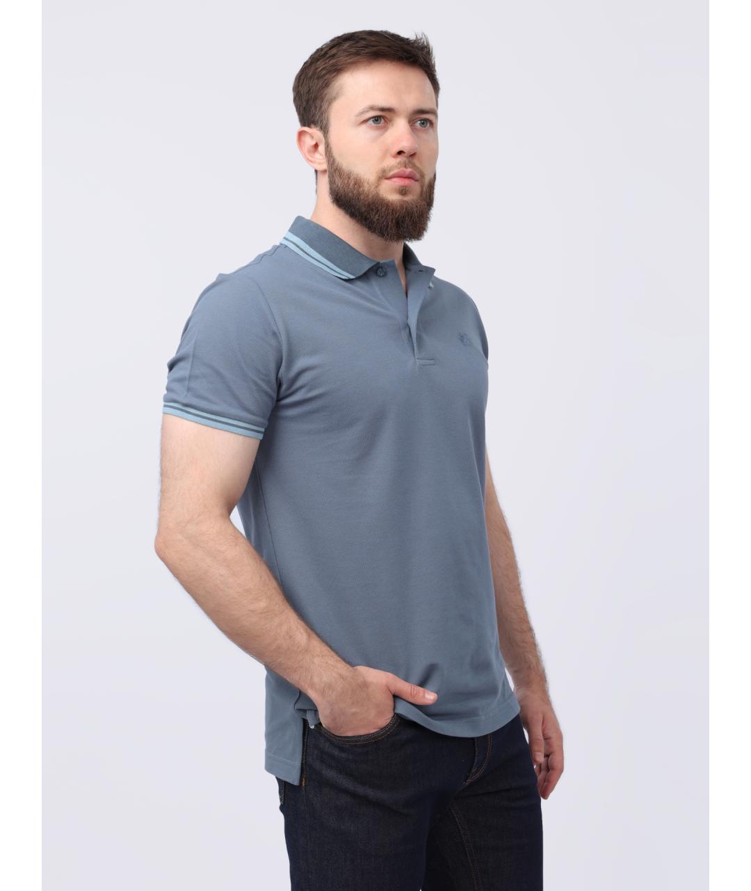 ETRO Синее поло с коротким рукавом, фото 3