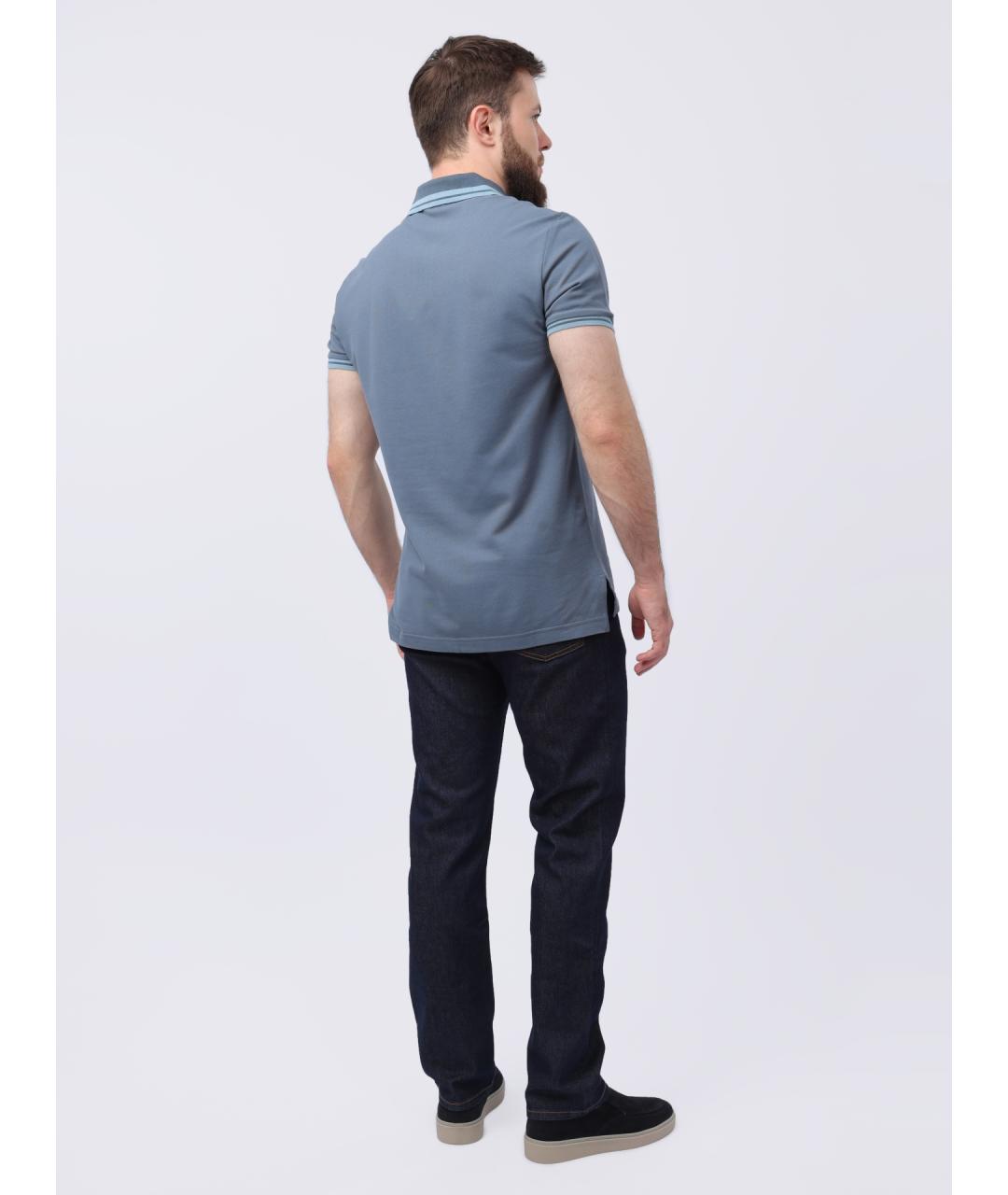 ETRO Синее поло с коротким рукавом, фото 6