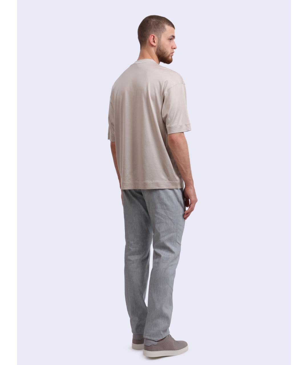 EMPORIO ARMANI Бежевая футболка, фото 5