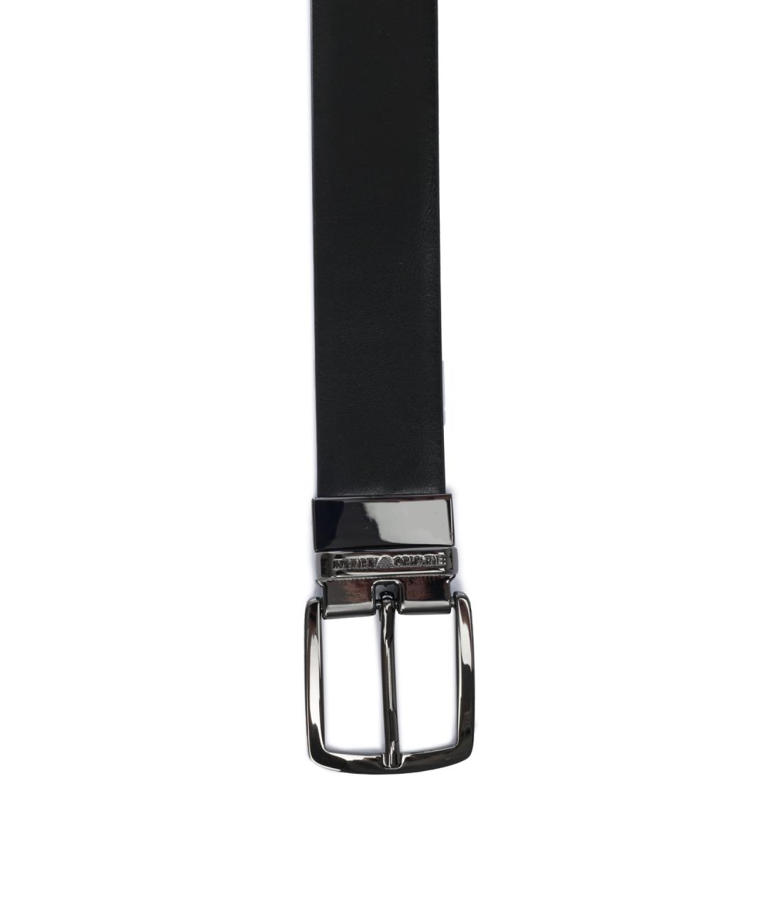 EMPORIO ARMANI Черный кожаный ремень, фото 3
