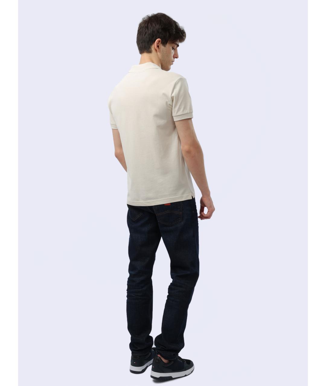 EA7 Бежевое хлопковое поло с коротким рукавом, фото 6