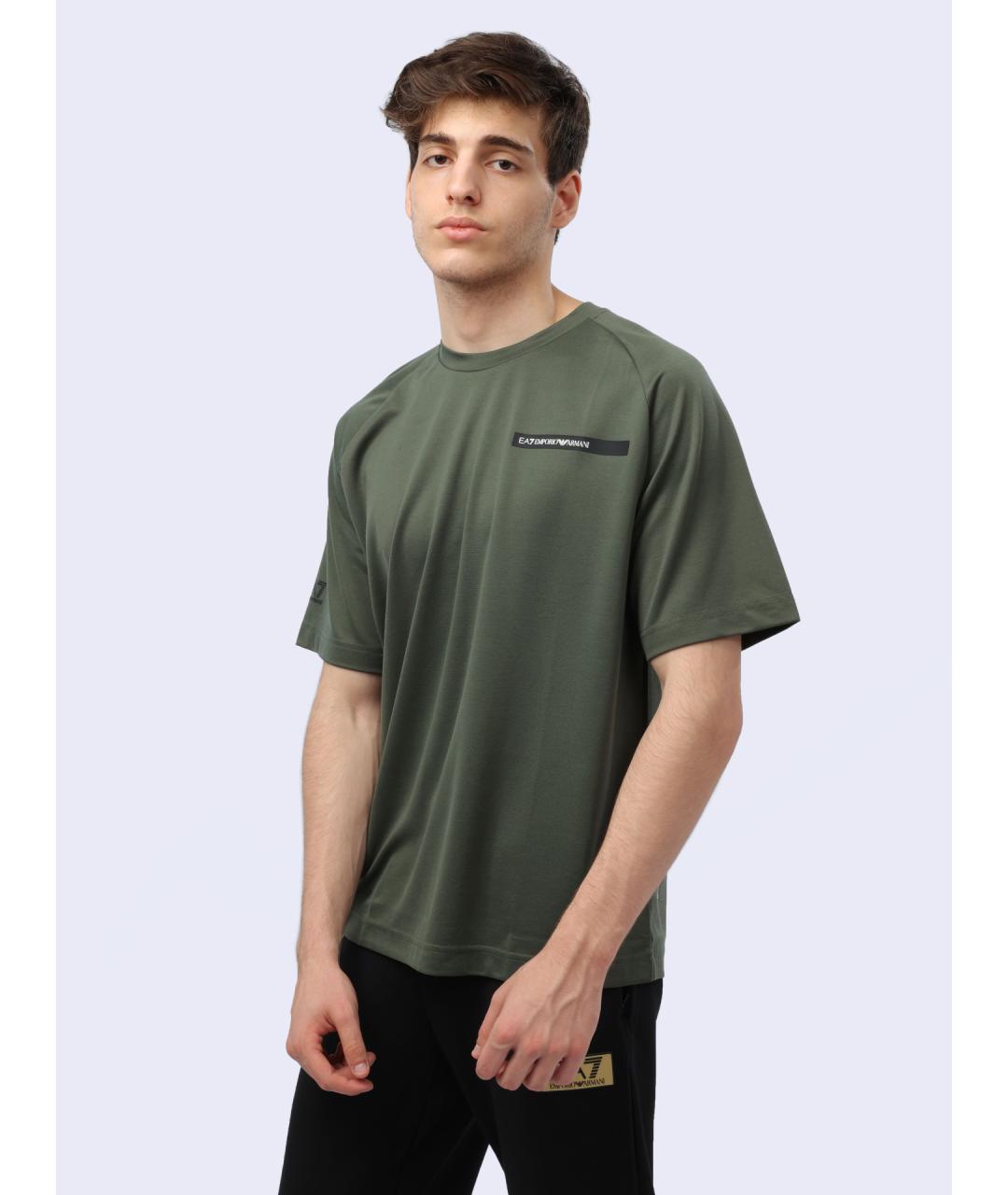 EA7 Хаки футболка, фото 5