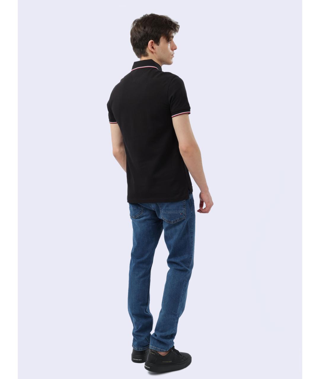 TOMMY HILFIGER Черное поло с коротким рукавом, фото 6