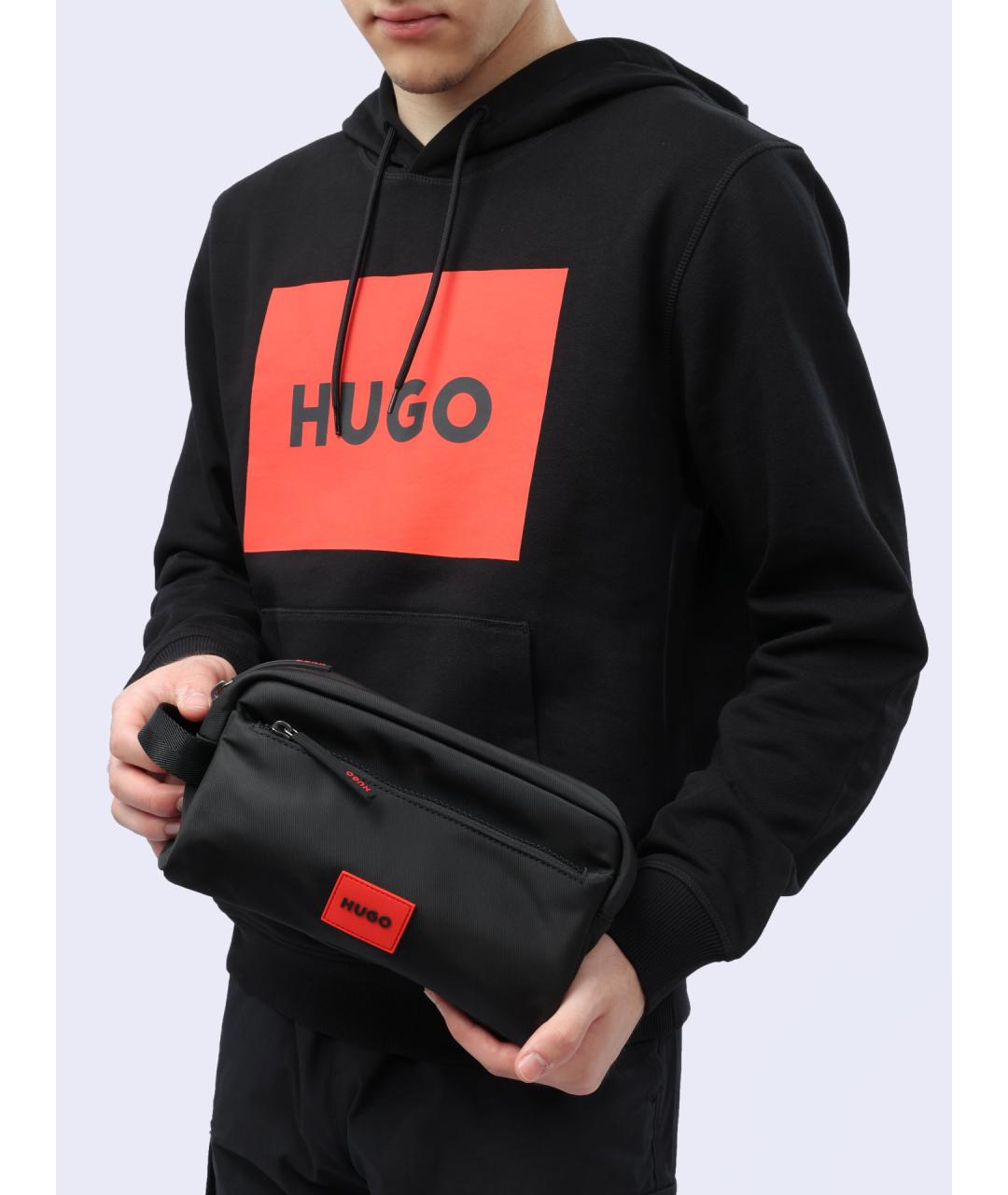 HUGO Черная барсетка, фото 2