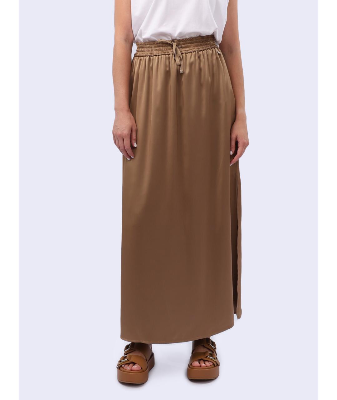 HERNO Коричневая юбка макси, фото 1