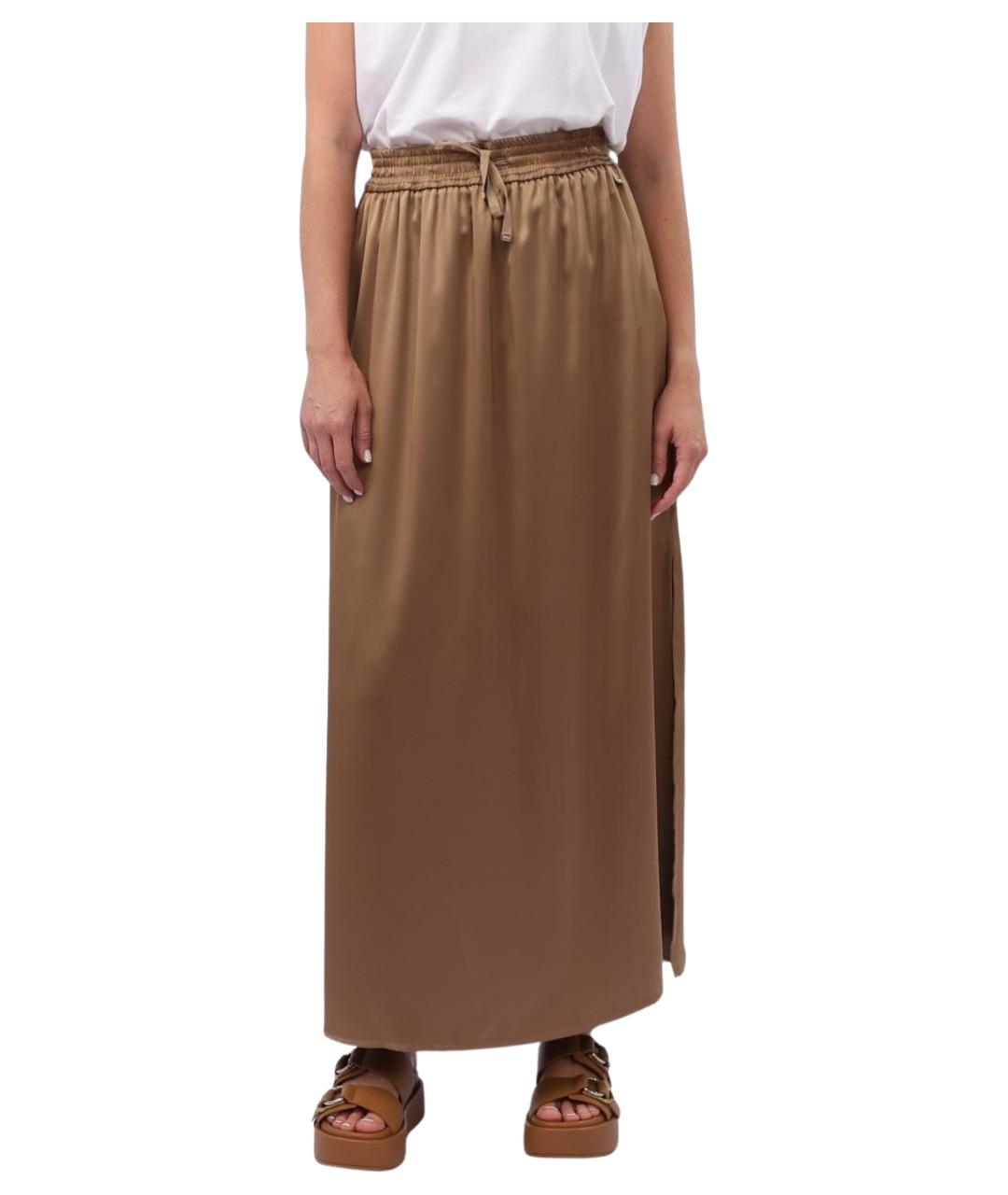 HERNO Коричневая юбка макси, фото 5