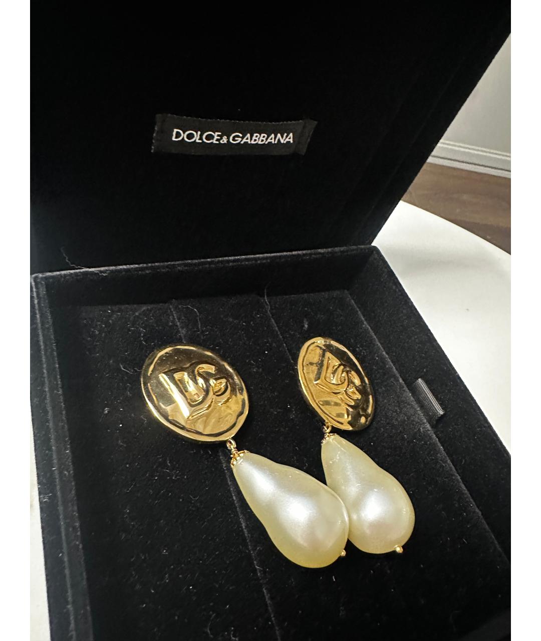 DOLCE&GABBANA Золотые латунные клипсы, фото 2