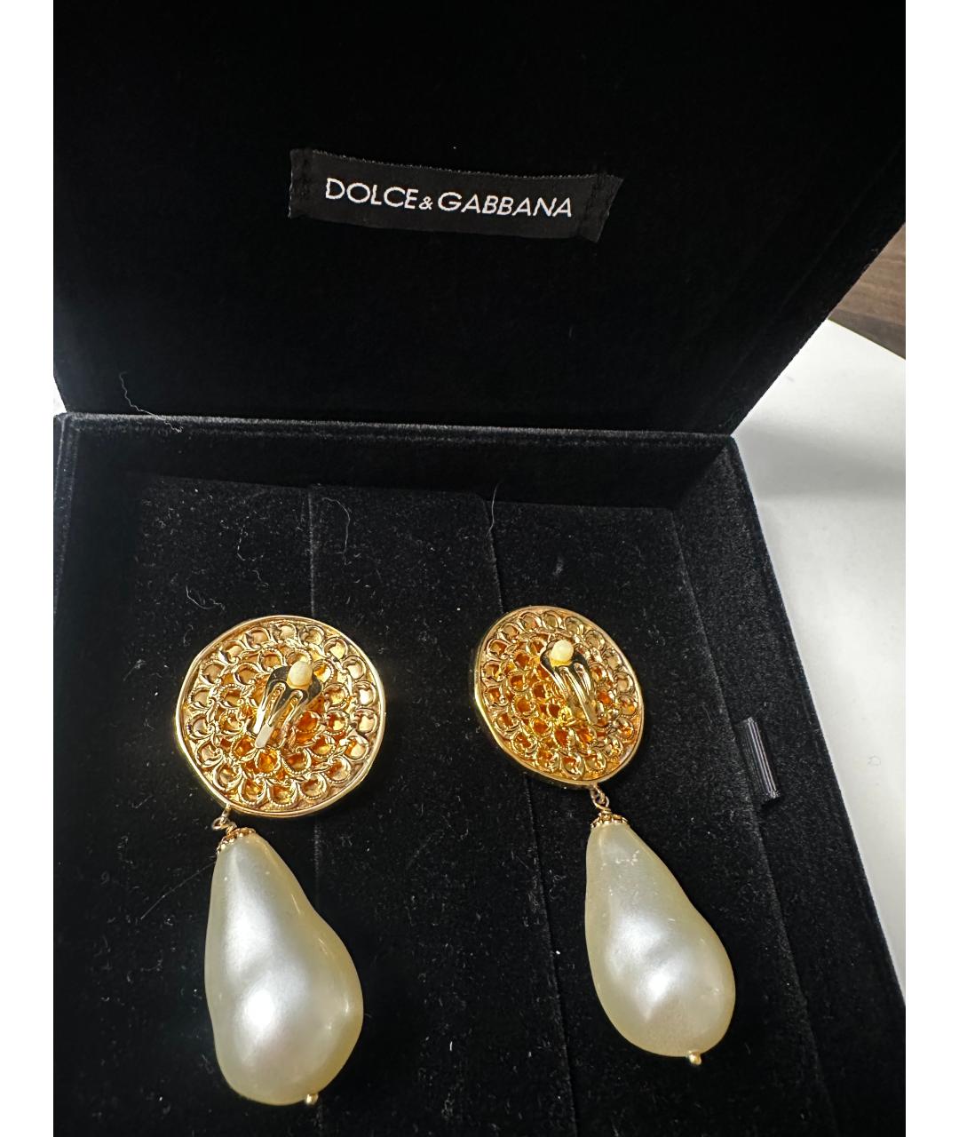 DOLCE&GABBANA Золотые латунные клипсы, фото 3