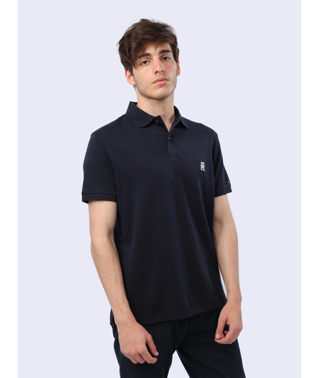 TOMMY HILFIGER Синее поло с коротким рукавом, фото 3