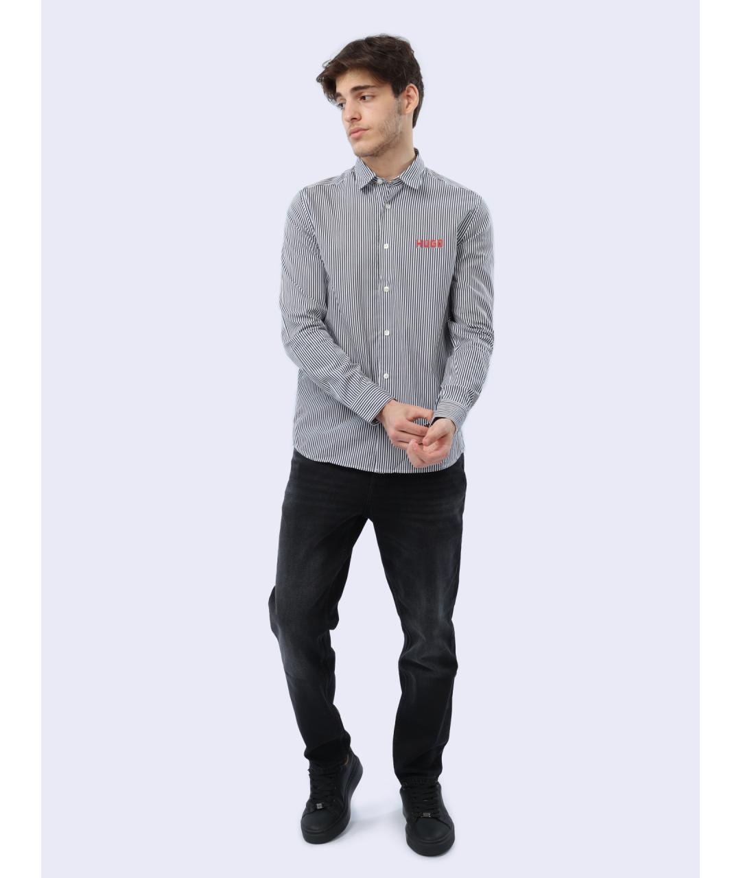 HUGO Мульти хлопковая кэжуал рубашка, фото 2