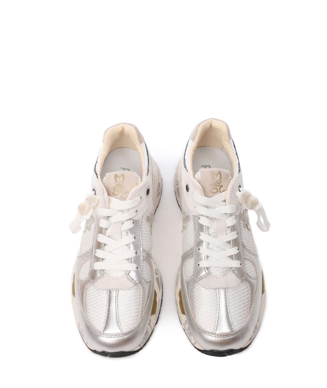 PREMIATA Серебряные текстильные кроссовки, фото 5