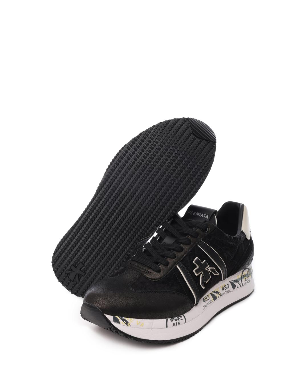 PREMIATA Черные текстильные кроссовки, фото 4