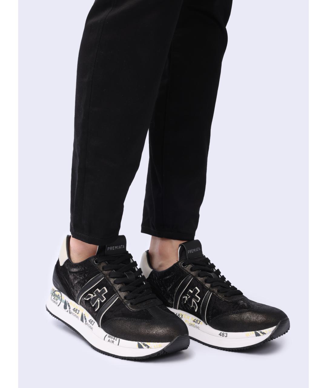 PREMIATA Черные текстильные кроссовки, фото 7
