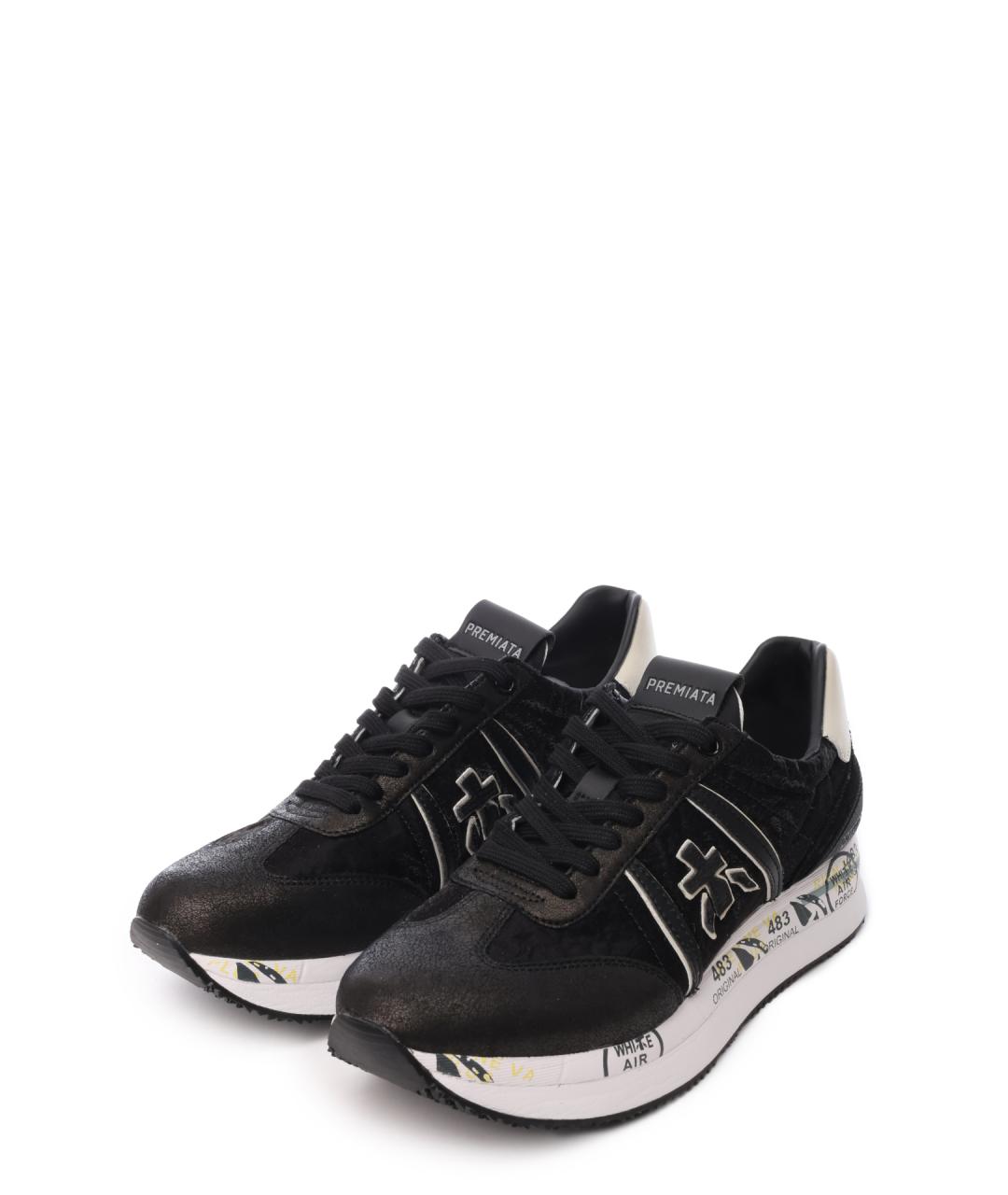 PREMIATA Черные текстильные кроссовки, фото 2