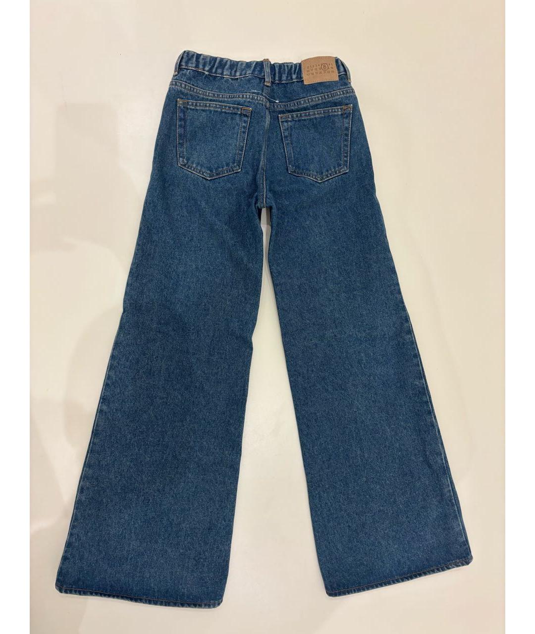 MM6 MAISON MARGIELA Синие хлопковые детские джинсы, фото 2