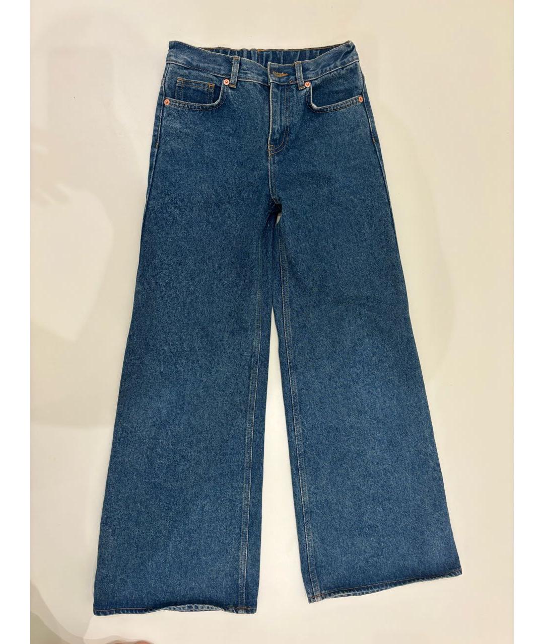 MM6 MAISON MARGIELA Синие хлопковые детские джинсы, фото 5