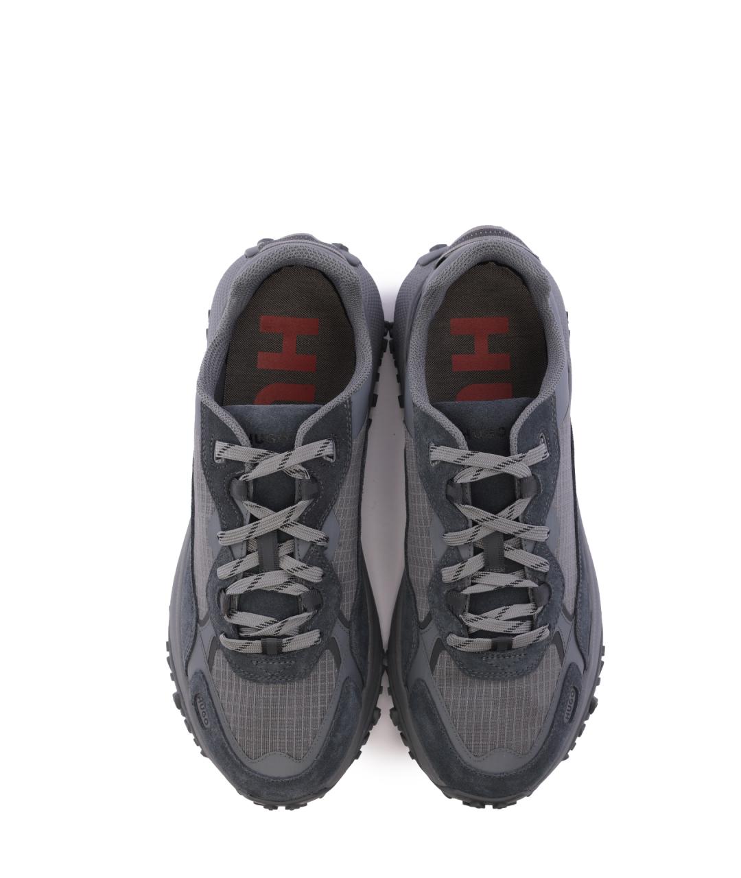 HUGO Серые низкие кроссовки / кеды, фото 5