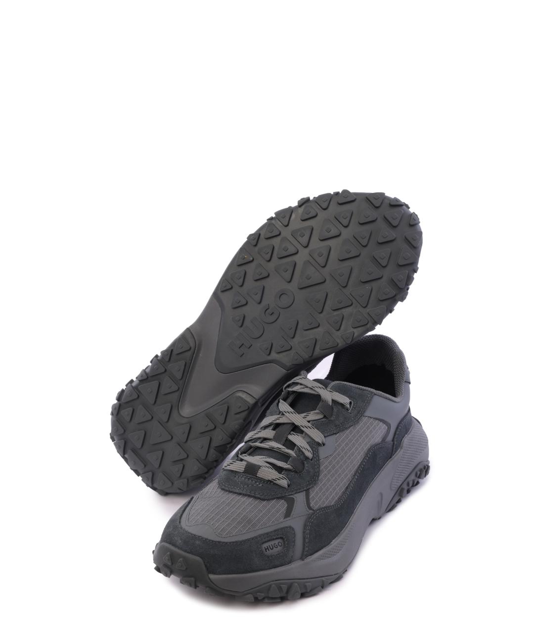HUGO Серые низкие кроссовки / кеды, фото 4