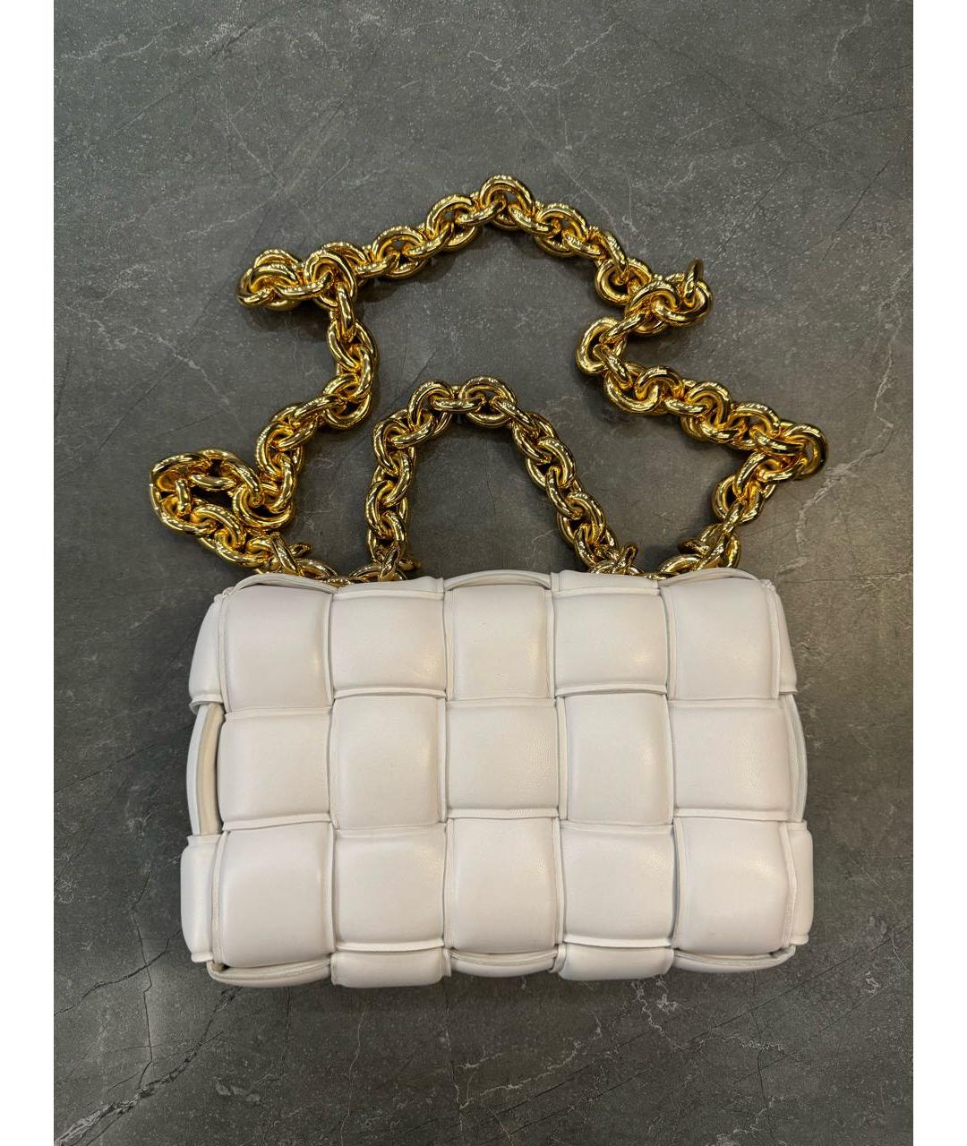 BOTTEGA VENETA Бежевая кожаная сумка через плечо, фото 8