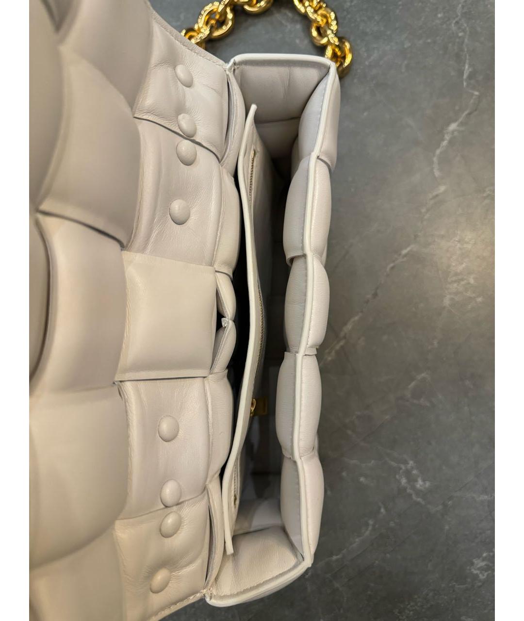 BOTTEGA VENETA Бежевая кожаная сумка через плечо, фото 4