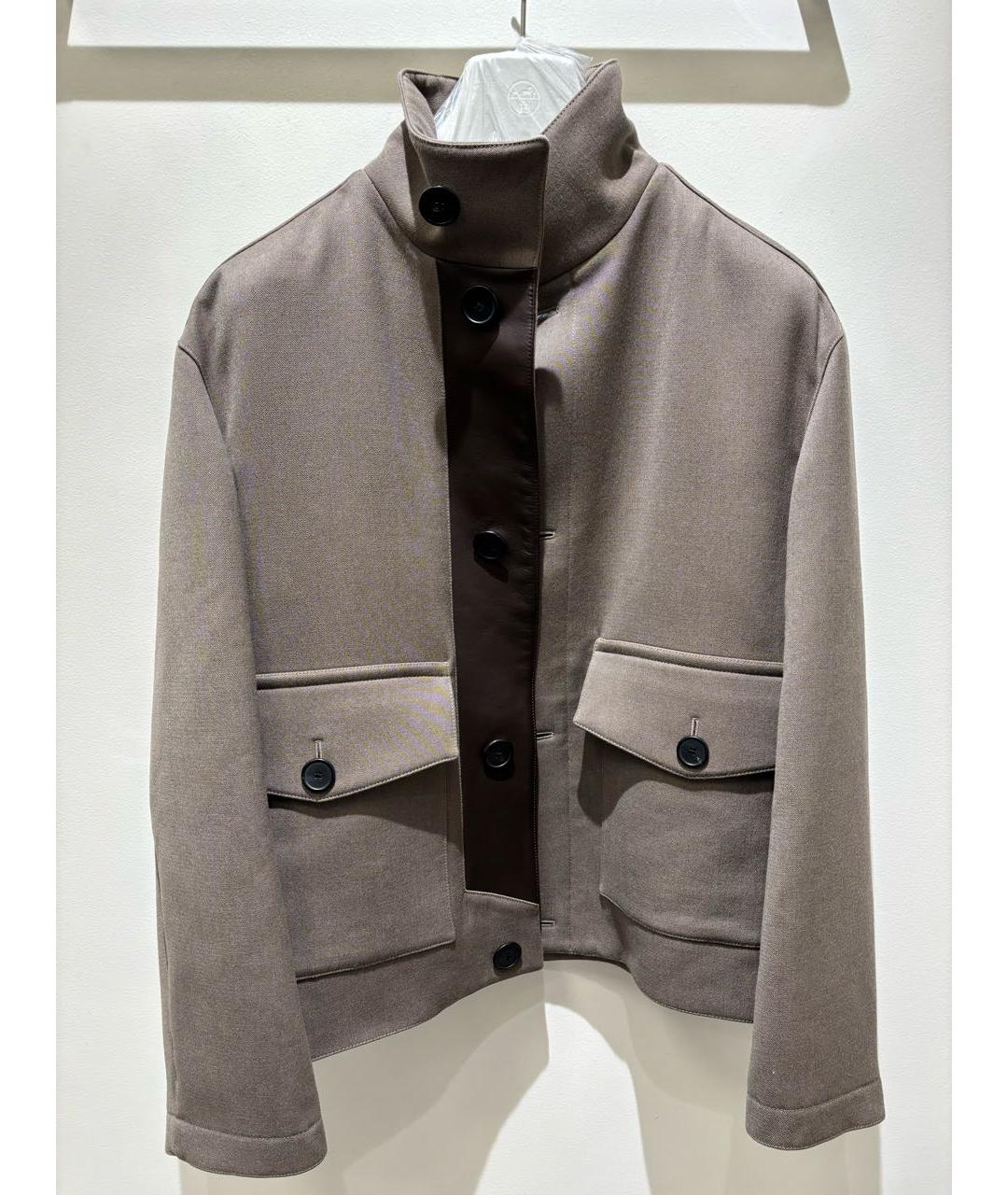 HERMES Бежевая шерстяная куртка, фото 5