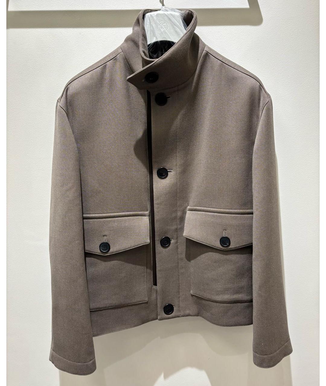 HERMES Бежевая шерстяная куртка, фото 9