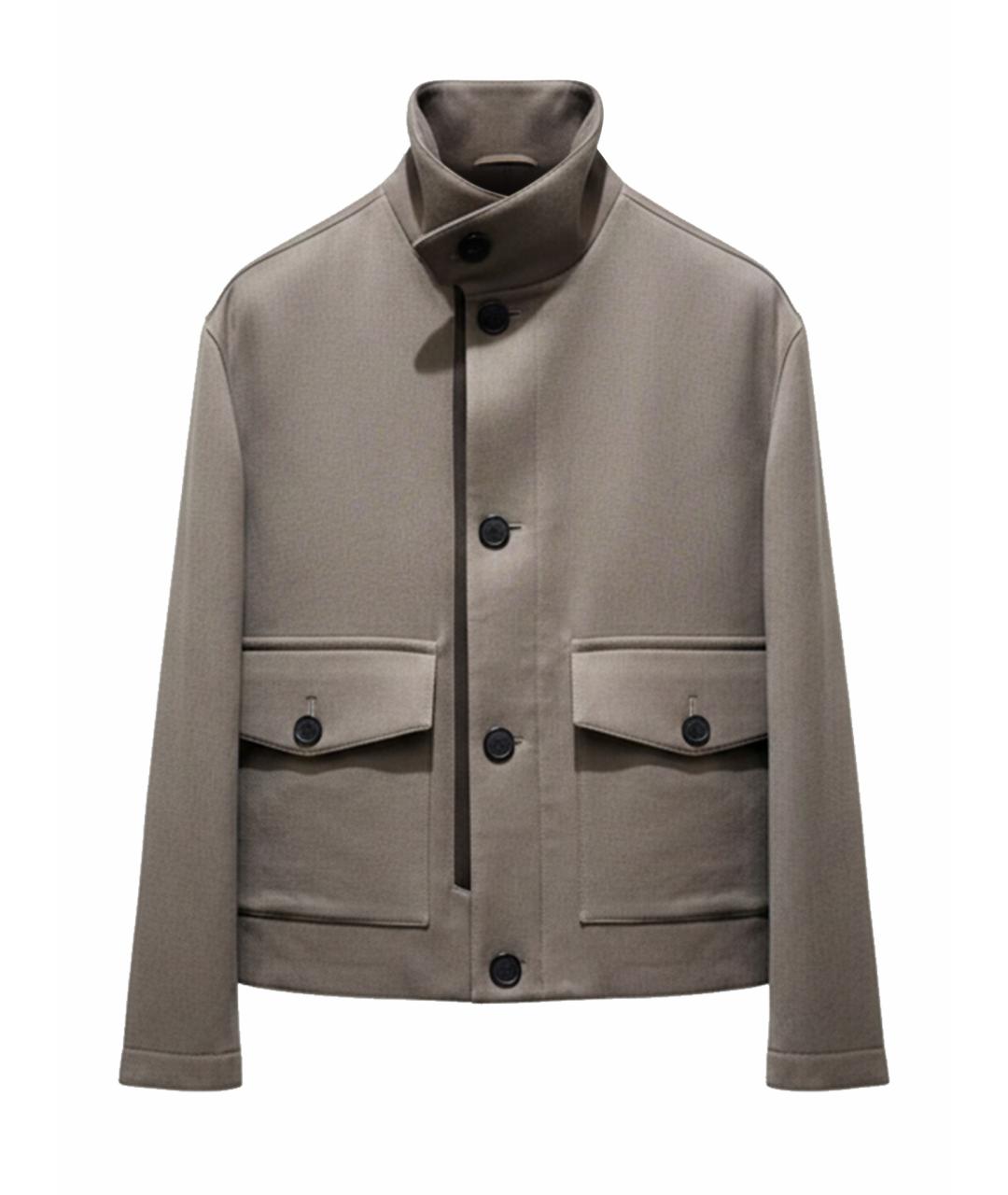 HERMES Бежевая шерстяная куртка, фото 1