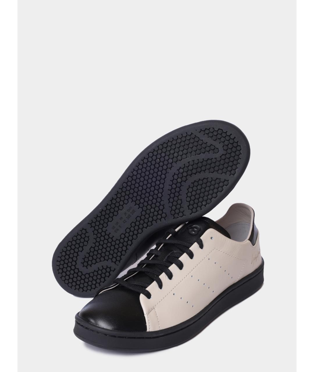 Y-3 Белые кожаные низкие кроссовки / кеды, фото 4