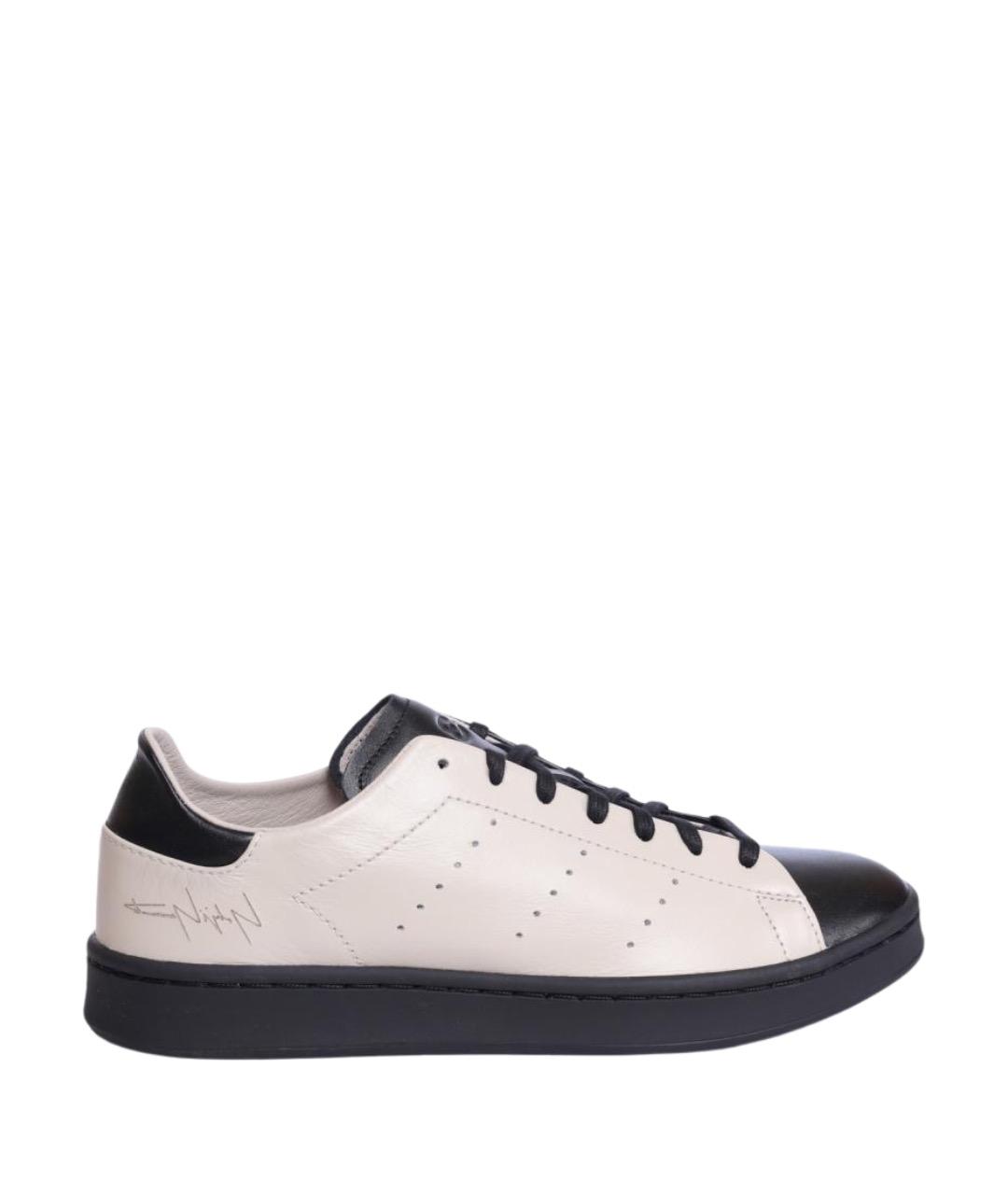 Y-3 Белые кожаные низкие кроссовки / кеды, фото 1