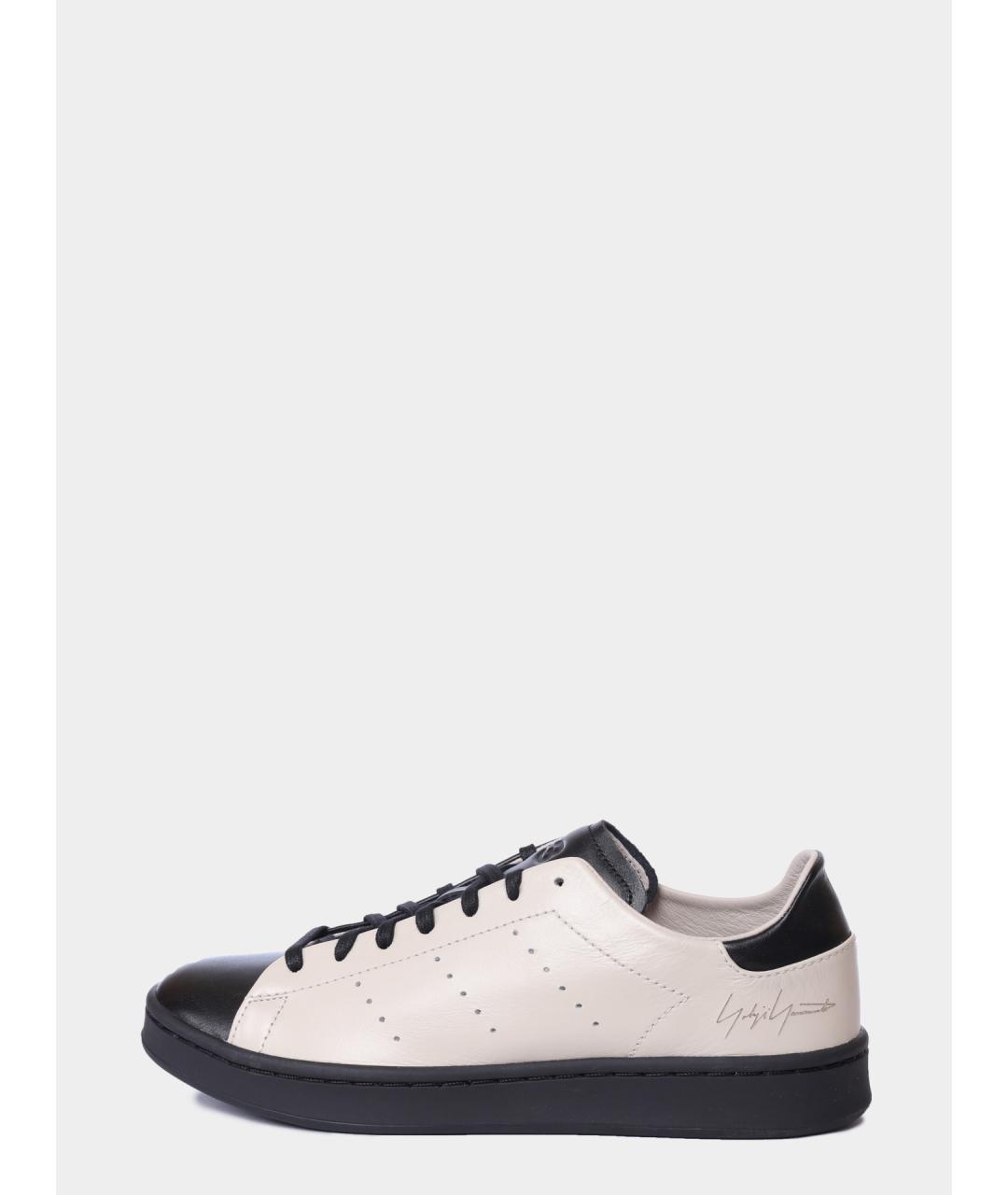 Y-3 Белые кожаные низкие кроссовки / кеды, фото 6