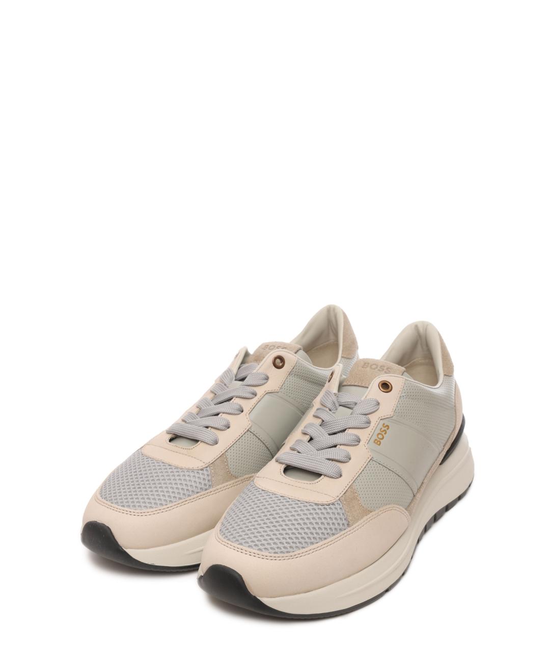 HUGO BOSS Бежевые низкие кроссовки / кеды, фото 2
