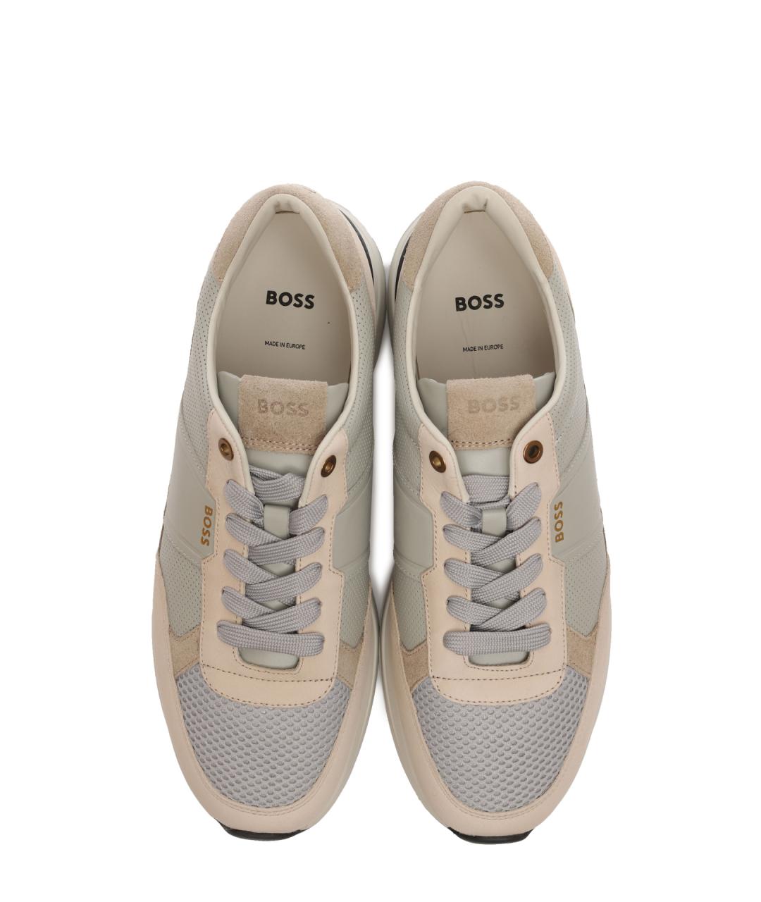 HUGO BOSS Бежевые низкие кроссовки / кеды, фото 5