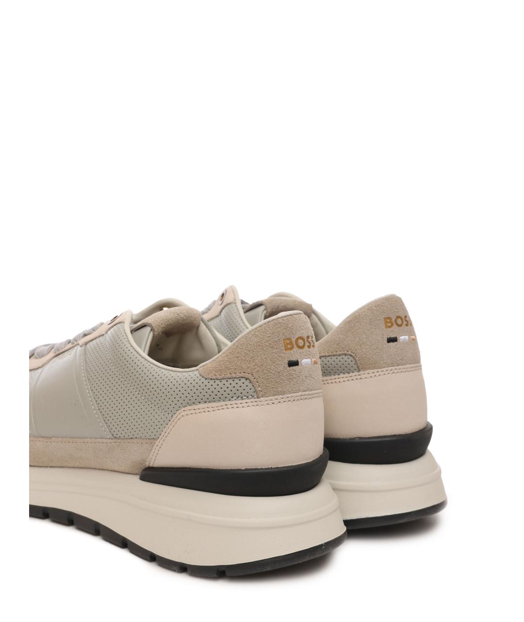 HUGO BOSS Бежевые низкие кроссовки / кеды, фото 6