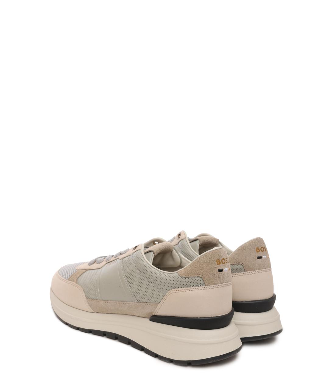 HUGO BOSS Бежевые низкие кроссовки / кеды, фото 3