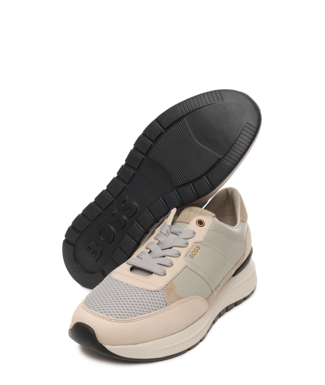 HUGO BOSS Бежевые низкие кроссовки / кеды, фото 4