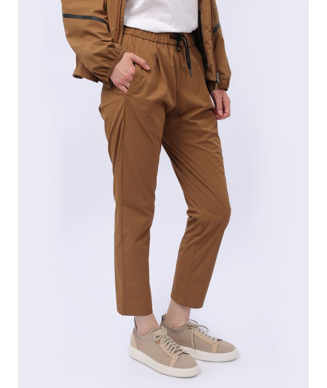 HERNO Бежевые прямые брюки, фото 5