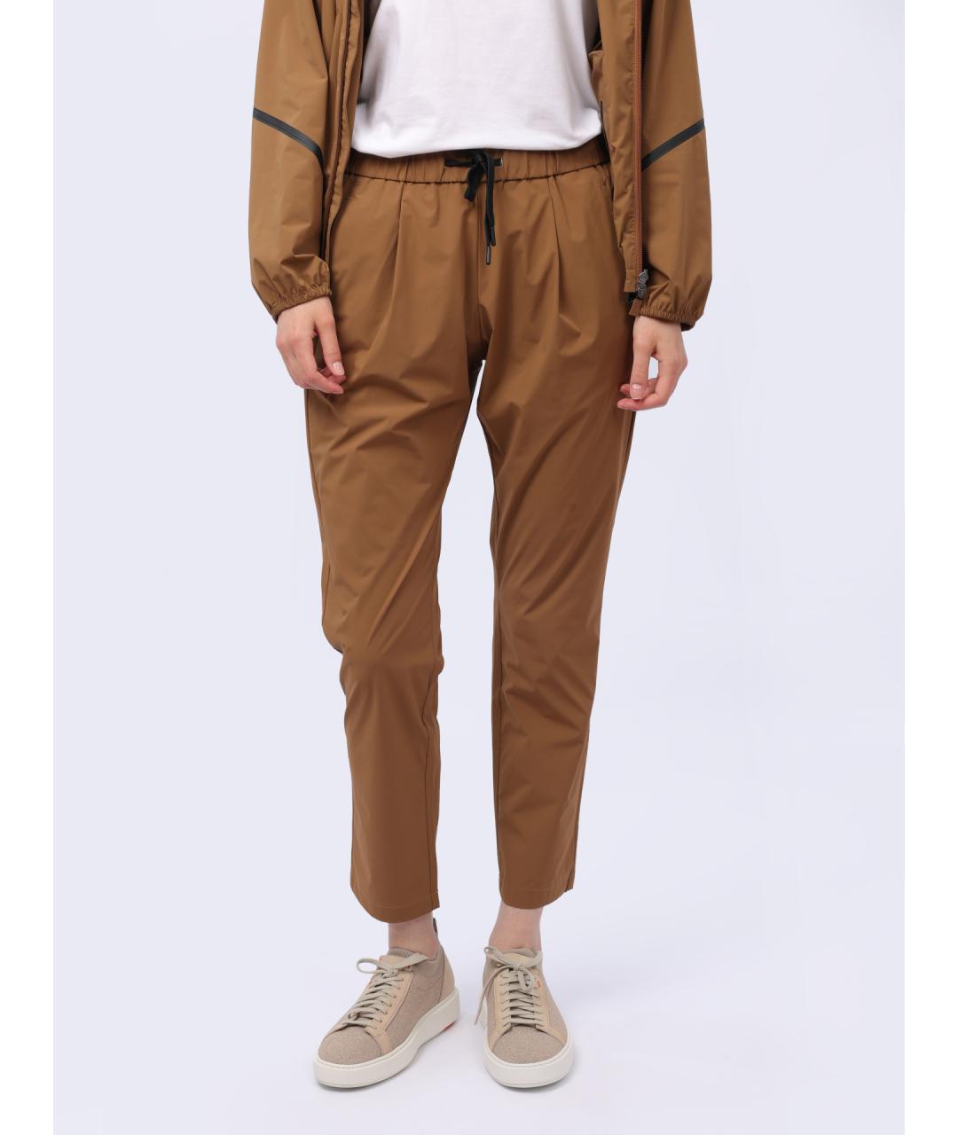 HERNO Бежевые прямые брюки, фото 7