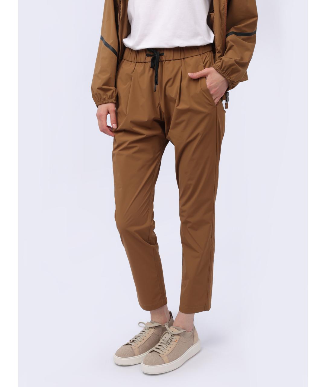 HERNO Бежевые прямые брюки, фото 3