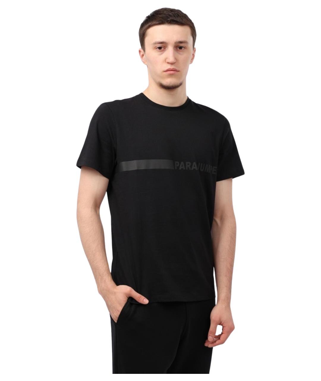 PARAJUMPERS Черная хлопковая футболка, фото 1