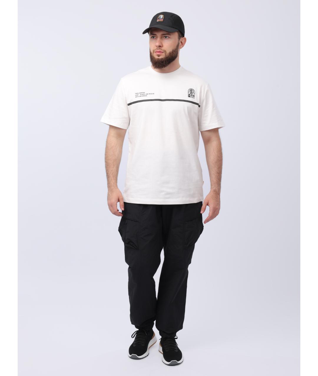 PARAJUMPERS Белая хлопковая футболка, фото 2