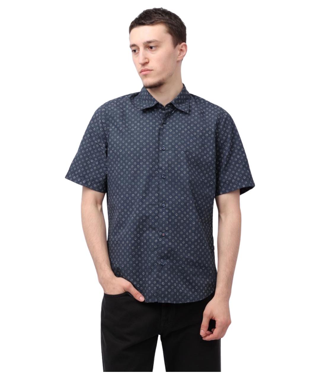 HUGO BOSS Синяя хлопковая кэжуал рубашка, фото 1