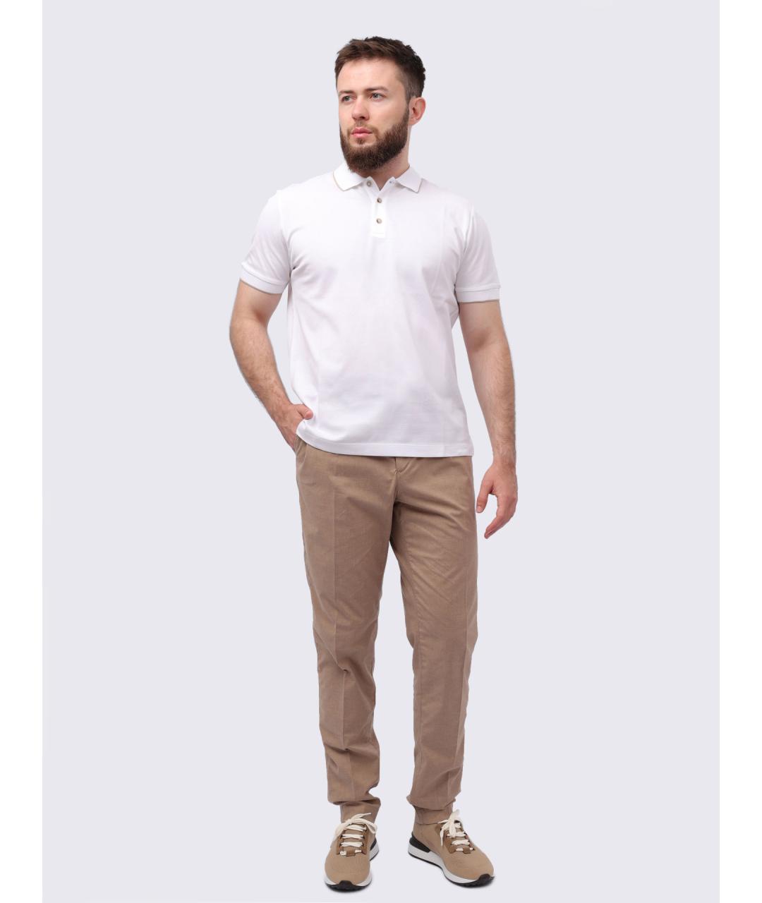 PESERICO Белое поло с коротким рукавом, фото 2