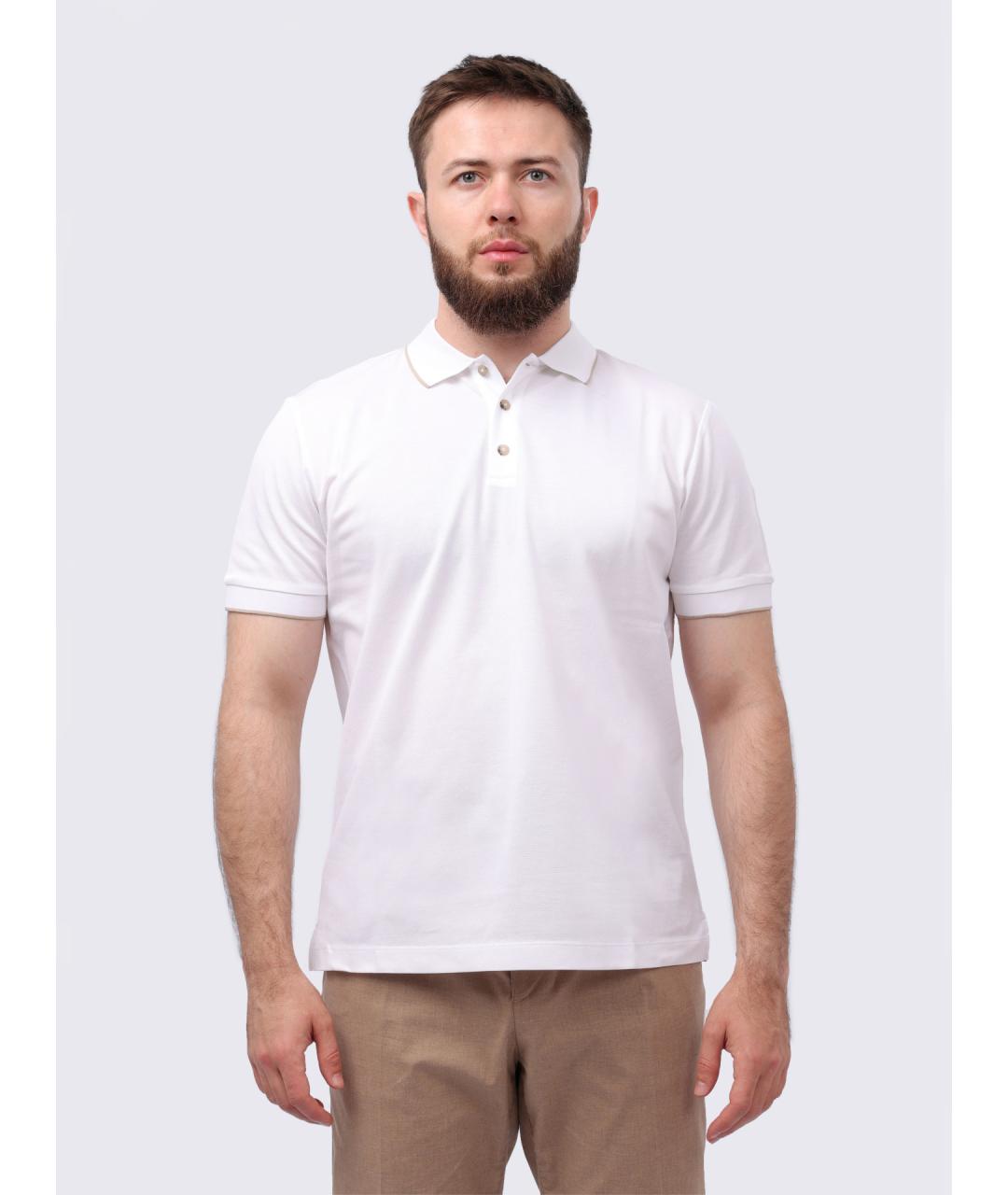 PESERICO Белое поло с коротким рукавом, фото 7