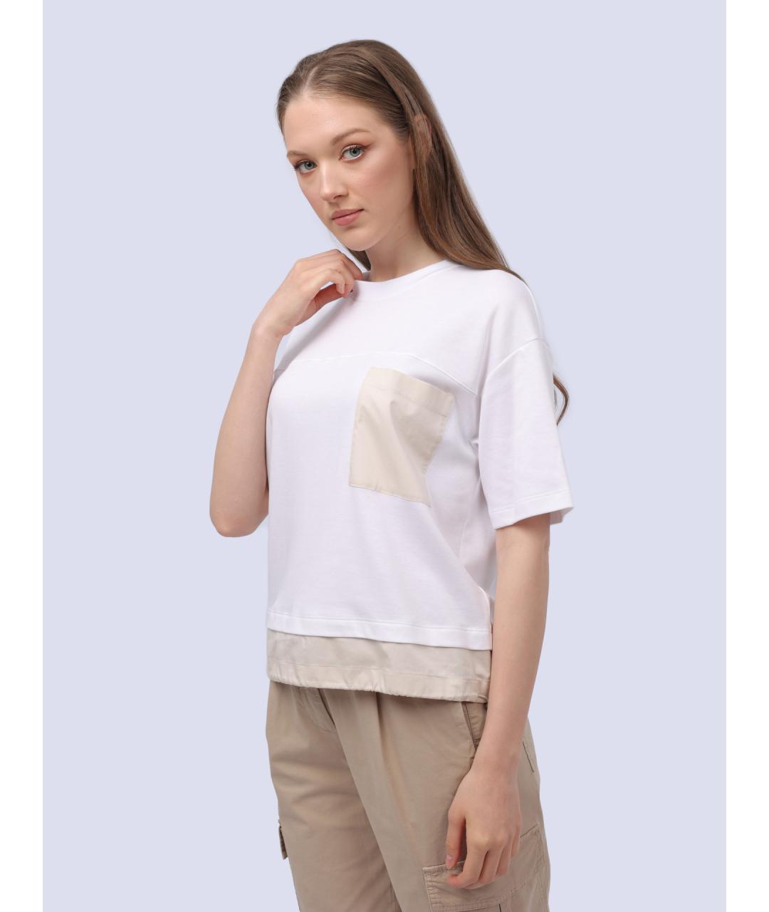 PESERICO Белая хлопковая майка, фото 4