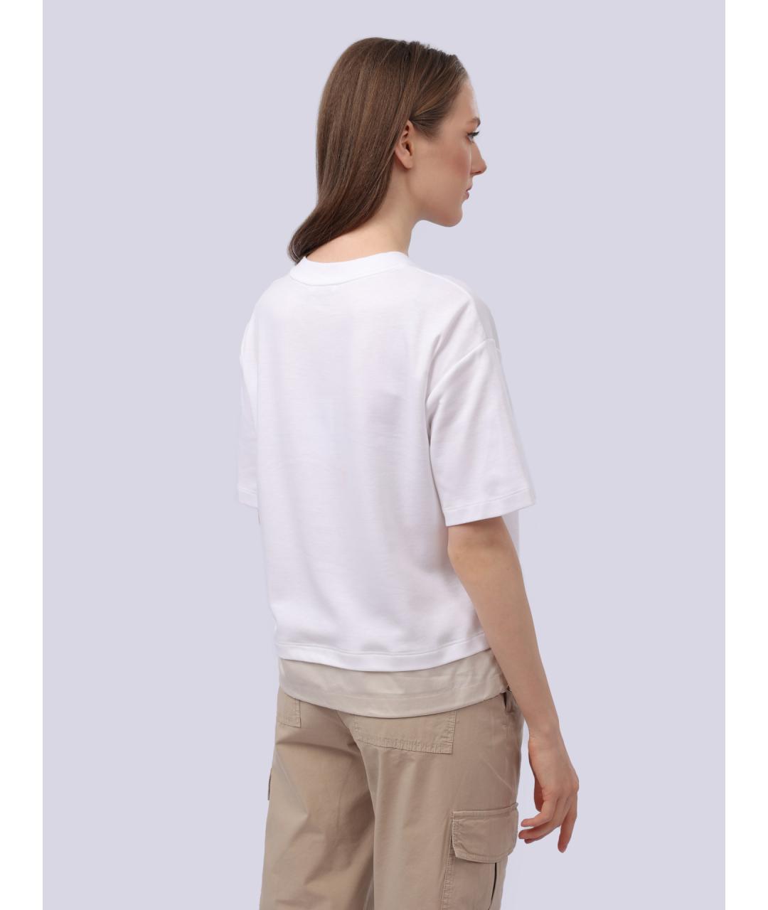 PESERICO Белая хлопковая майка, фото 6