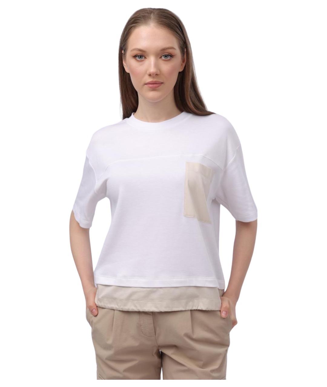 PESERICO Белая хлопковая майка, фото 1