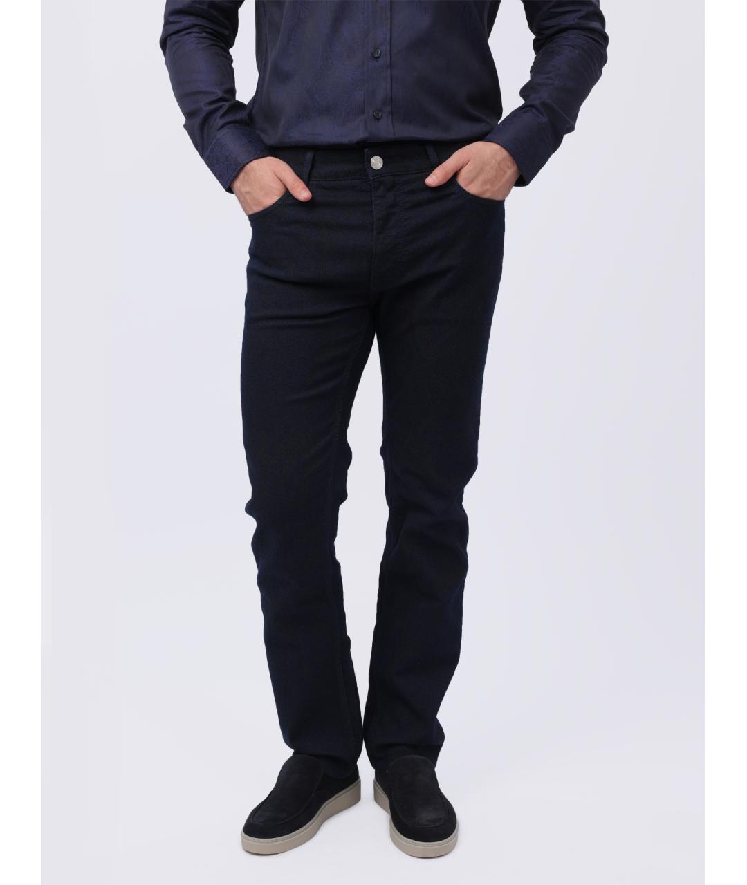 ETRO Синие хлопковые прямые джинсы, фото 3